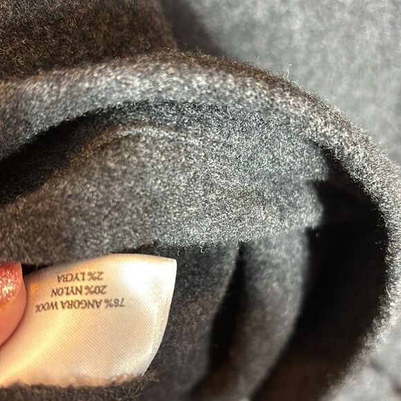 Eileen fisher angora blend boxy short sleeve sweater top medium grey - Picture 6 of 7